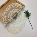 Couverture de table a manger brodée, 1 pièce, nappe ronde elégante en dentelle, sous - verres a café, ... Couverture de table a manger brodée, 1 pièce, nappe ronde elégante en dentelle, sous - verres a café, ...