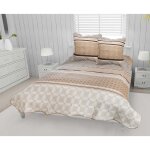 Couvre lit boutis coton 220x240 cm amanda + 2 to avec 2 taies d'oreiller