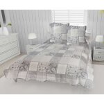 Couvre - lit boutis coton 220x240 cm aurore avec 2 taies d'oreiller