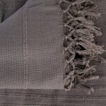 Couvre lit coton gris 230x250