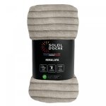 Couvre lit flanelle et velours 220x240 cm himalaya ecru, par soleil d'ocre Couvre lit flanelle et velours 220x240 cm himalaya ecru, par soleil d'ocre