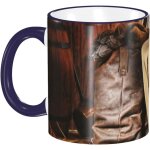 Cowboy chapeau noir bottes occidentales tasses a cafe pour hommes femmes tasse en ceramique tasse a the ...