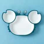Crabe bleu - assiettes et cuillères en silicone pour bébé, vaisselle sans bpa, vaisselle antidérapante, ... Crabe bleu - assiettes et cuillères en silicone pour bébé, vaisselle sans bpa, vaisselle antidérapante, ...