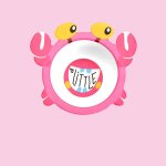 Crabe - vaisselle en fibre de bambou pour enfants, bol de dessin anim mignon en forme de bb, vaisselle ...