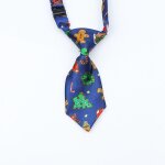 Cravate de nol en satin color pour animaux de compagnie, noeud papillon, flocons de neige, pour bb, ...