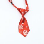 Cravate de nol en satin color pour animaux de compagnie, noeud papillon, flocons de neige, pour bb, ...