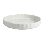 Crealys moule a tarte en céramique blanc Ø 28 cm - hauteur 4cm Crealys moule a tarte en céramique blanc Ø 28 cm - hauteur 4cm
