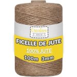 Ficelle jute - creative deco - 100m - epaisseur 3mm - naturelle - multi - usage