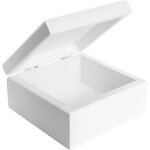 Creative deco petite bo�te en bois avec couvercle 10 x 10 x 5 cm coffret souvenirs boite � bijoux bo�te ...