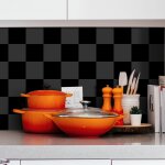 Cr�dence adh�sive damier sombre 400 x 50 cm