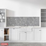 Cr�dence adh�sive tomette marbre 300 x 50 cm