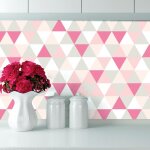 Cr�dence � coller triangle rose 100 x 50 cm