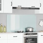 Cr�dence de cuisine vidaxl blanche 120x60x0, 6 cm en verre tremp�
