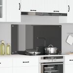 Crdence de cuisine vidaxl gris fonc 120x60x0, 6 cm en verre tremp