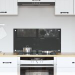 Crdence de cuisine vidaxl gris fonc verre tremp 80 x 40 x 0, 6 cm