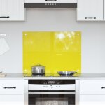 Crdence de cuisine vidaxl jaune 70x50x0, 6 cm en verre tremp