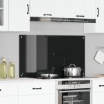 Crédence de cuisine vidaxl noire 110x60x0, 6 cm en verre trempé Crédence de cuisine vidaxl noire 110x60x0, 6 cm en verre trempé