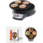 Crpire inox 2 en 1 anti - adhsif diamtre: 26 cm 1000w noir + repartiteur