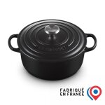 Le creuset cocotte en fonte emaille 30 cm noir mat