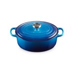 Le creuset cocotte oval evolution en fonte émaillée 27 cm azure Le creuset cocotte oval evolution en fonte émaillée 27 cm azure