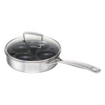 Le creuset - sauteuse inox avec accessoire ?ufs pochs Ø20 cm - gris
