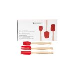 Le creuset - set de 3 spatules cr�ation silicone - cerise - rouge