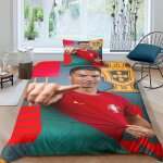 Cristiano ronaldo - al nassr parure de lit en coton fabriqu��e football star simple personne pi��ces ...