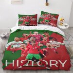 Cristiano ronaldo housse de couette al nassr lit r��versible fermeture ��clair - linge de lit double�xcm� ...
