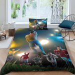 Cristiano ronaldo housse de couette al nassr lit r��versible fermeture ��clair - linge de lit single�xcm� ...