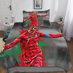Cristiano ronaldo housse de couette, impression d football motif parure de lit avec ��clair et d'oreiller ...