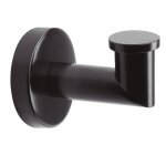 Crochet salle de bain systeme de fixation adhesif 3m et vis b - dark noir