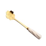 Cuillère en céramique a long manchee en acier inoxydable, cuillère a remuer pour dessert café lait cuillère ... Cuillère en céramique a long manchee en acier inoxydable, cuillère a remuer pour dessert café lait cuillère ...
