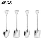 Cuillre a caf en acier inoxydable 304, pelle a dessert rtro crative, cuillres a crme neutre, pointe ...
