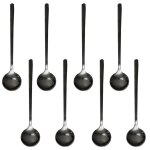 Cuillre a caf en acier inoxydable, petite cuillre ronde a caf cuillre a long manche cuillre a dessert ...
