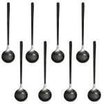 Cuillre a caf en acier inoxydable, petite cuillre ronde a caf cuillre a long manche cuillre a dessert ...