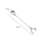 Cuillère a café en bois de cerf en acier inoxydable, fourchette a gâteau, outils a dessert, cuillère ... Cuillère a café en bois de cerf en acier inoxydable, fourchette a gâteau, outils a dessert, cuillère ...