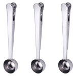 Cuillre a caf avec clip, 2 en 1 en acier inoxydable, 1 cuillre a soupe d'argent moulu goodnice
