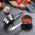 Cuillre a caf en grains en acier inoxydable, cuillre a long manche mesurant le caf, cuillre a sucre ...