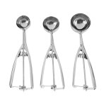 Cuillre a dessert pastque, 3 pices / ensemble, cuillre a glace en acier inoxydable, pour la pure ...