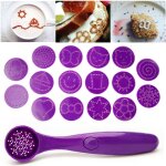 Cuillre a epices magique gteau kit d'outils de dcoration pochoirs d'art latte cuillre a caf gteau ...