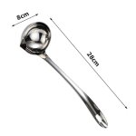 Cuillre filtrante en acier inoxydable, passoire a soupe, louches de sparation de graisse et d'huile, ...