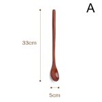 Cuillre a long manche en bois de style japonais, pour mlanger le caf, le th, le dessert, la soupe, ...