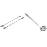 Cuillre a mlanger torsade en acier inoxydable, fourchette avec cuillre a soupe 2 en 1, casserole ...