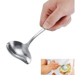 Cuillre a sauce, louche a sauce avec bec verseur, acier inoxydable, 19cm