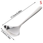 Cuillre a soupe 17. 5 / 20cm, cuillre de service en acier inoxydable epaissi, cuillre de cuisine chinoise, ...