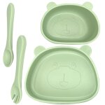 Cuillre a soupe auto - alimentation pour bb, design mignon, passe au micro - ondes, aspiration amicale ...