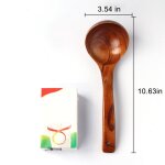 Cuillre a soupe en bois a long manche, 1 pice, cuillre a dessert a riz, vaisselle de mnage, cuillre ...