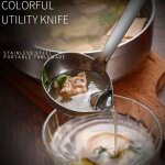 Cuillre a soupe a long manche en acier inoxydable, sparateur d'huile et de graisse, louche, filtre ...