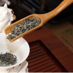 Cuillre a th en bambou de 18cm, courbe, cuillres a th en bois, cuillre a dessert, cuillres en ...