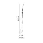 Cuillre a th en forme de bche en acier inoxydable, long manche, cuillre a crme glace, cuillre ...